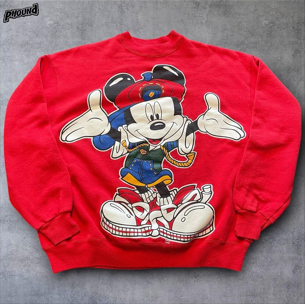 Vintage Disney Mickey Unlimited Sweatshirt Mens One Size USA Made Graphic 90s